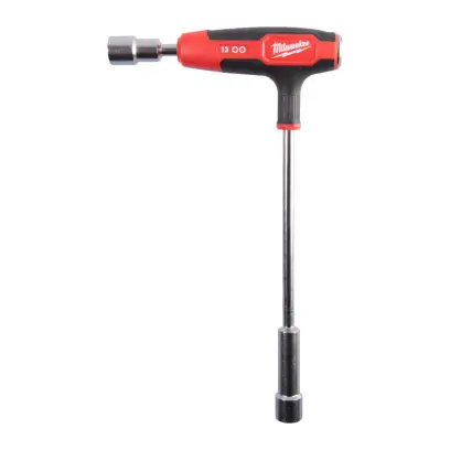 Nástrčný šroubovací klíč 12-hranný Milwaukee 13mm s T rukojetí, Comfort Grip, úderová plocha, 4932498714