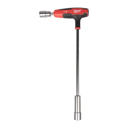 Nástrčný šroubovací klíč 12-hranný Milwaukee 14mm s T rukojetí, Comfort Grip, úderová plocha, 4932498715