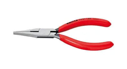 Ploché kliešte 140 mm s rezacími hranami KNIPEX 23 01 140 – leštená hlava, plastové návleky (K 23 01 140)