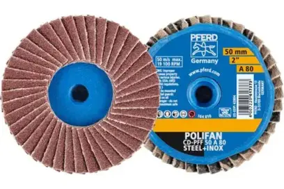 Lamelový kotúč pr. 50 mm Pferd COMBIDISC Korund A Mini-POLIFAN CD A80 na bežné použitie (PF4007220617373)