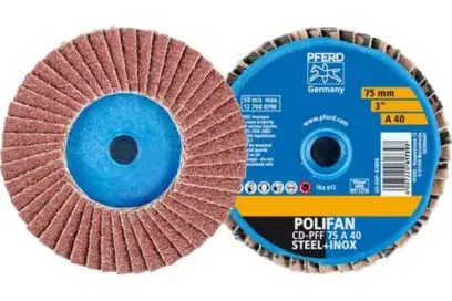 Lamelový kotúč pr. 75 mm Pferd COMBIDISC Korund A Mini-POLIFAN CD A40 na bežné použitie (PF4007220617397)