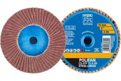 Lamelový kotúč pr. 75 mm Pferd COMBIDISC Korund A Mini-POLIFAN CD A80 na bežné použitie (PF4007220617410)