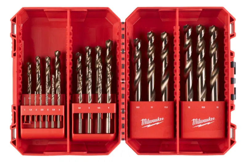 Vrtáky HSS-G do kovu Red Cobalt 1 ÷ 13 mm DIN 338 Milwaukee 4932499765 - 25ks sada (MI4932499765)