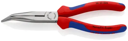 Úzké půlkulaté kleště Knipex 26 22 200 SB s břity, zahnuté (K 26 22 200 SB)
