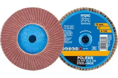 Lamelový kotúč pr. 75 mm Pferd COMBIDISC Korund A Mini-POLIFAN CD A120 na bežné použitie (PF4007220617625)