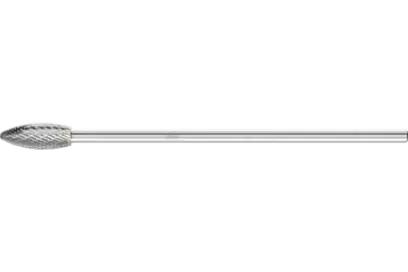 Stopková fréza z tvrdokovu Pferd B 1230/6 Z3 PLUS SL 150 - plaménkový tvar B (PF4007220617779)