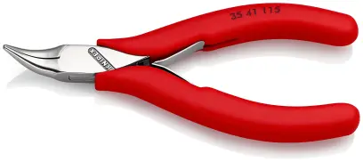 Kliešte Knipex 35 41 115 pre elektroniku – ohnuté polokruhové, priechodný kĺb (K 35 41 115)