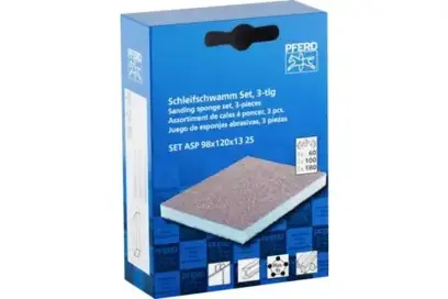 Brúsne hubky 98x120x13 mm Pferd SET ASP 98x120x13 2S dvojstranné, vodotesné, pre univerzálne použitie (Sada 3 ks) (PF4007220622018)