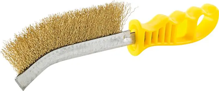 Univerzální ruční kartáč s držadlem mosaz, vlnitý 260mm FORMAT
