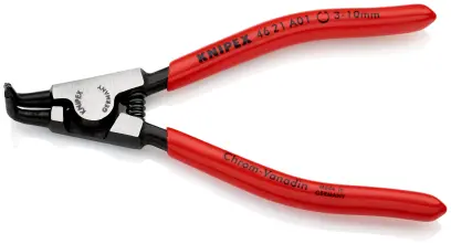 Kliešte Knipex 46 21 A01 SB – vonkajšie poistné krúžky, ohnuté hroty 90° (K 46 21 A01 SB)
