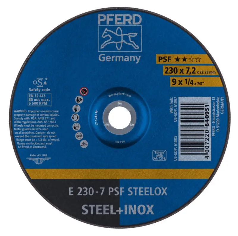 Brusný kotouč Pferd E 230-7 PSF STEELOX (PF4007220640951)