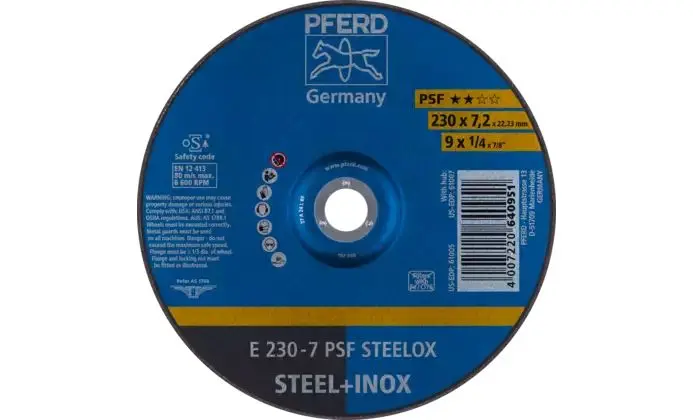 Brusný kotouč Pferd E 230-7 PSF STEELOX (PF4007220640951)