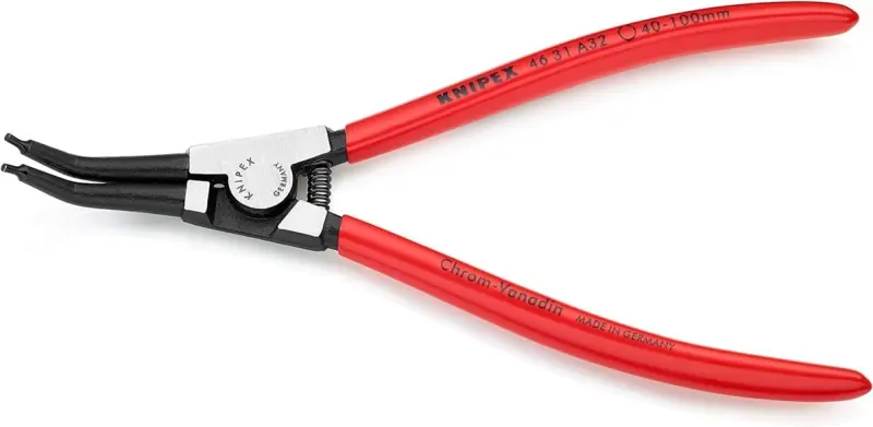 Kleště Knipex 46 31 A32 - vnější pojistné kroužky, vyhnuté hroty 45° (K 46 31 A32)