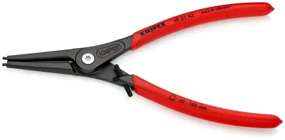 Presné kliešte Knipex 49 31 A3 – vonkajšie poistné krúžky, vyhnuté hroty 45° (K 49 31 A3)
