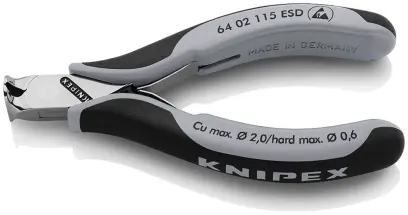 Čelní štípací kleště Knipex 64 02 115 ESD - pro elektroniku (K 64 02 115 ESD)