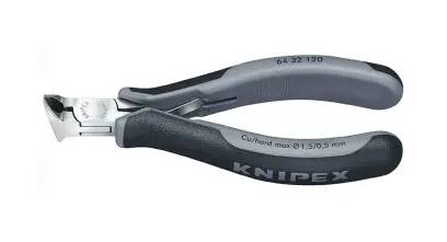 Kliešte Knipex 64 32 120 ESD čelné štiepacie so šikmými ostriami pre elektroniku (K 64 32 120 ESD)