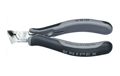 Kliešte Knipex 64 32 120 ESD štiepacie čelné so šikmými britmi pre elektroniku (K 64 32 120 ESD)