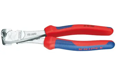 Čelné silové štiepacie kliešte 160 mm KNIPEX 67 05 160 - chrómované, viaczložkové návleky (K 67 05 160)