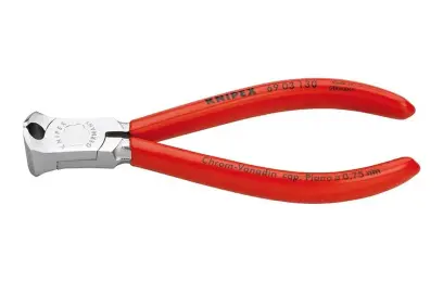 Čelné štiepacie kliešte pre mechaniky 130 mm KNIPEX 69 03 130 - chrómované, plastové návleky (K 69 03 130)