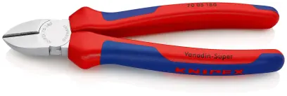 Bočné štiepacie kliešte Knipex 70 05 180 SB – komfortná rukoväť, pochrómované (K 70 05 180 SB)