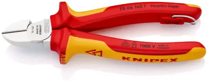Bočné štiepacie kliešte Knipex 70 06 160 T BK VDE, viacdielna rukoväť (K 70 06 160 T BK)
