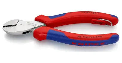 Bočné štiepacie kliešte Knipex 73 05 160 T BK – X-Cut®, kompaktné s veľkým prevodom (K 73 05 160 T BK)