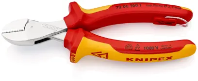 Bočné štiepacie kliešte Knipex 73 06 160 T BK VDE – X-Cut®, kompaktné s veľkým prevodom (K 73 06 160 T BK)