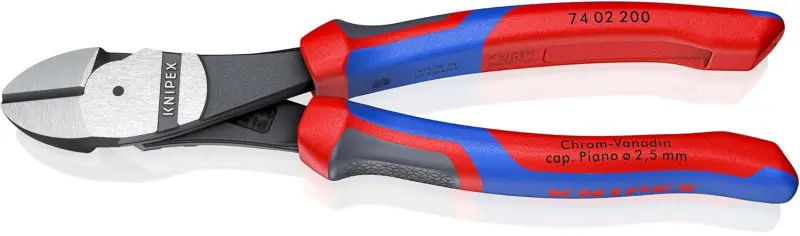 Boční štípací kleště Knipex 74 02 200 SB - silové, vícesložkové návleky (K 74 02 200 SB)