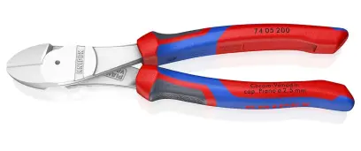 Bočné štiepacie kliešte Knipex 74 05 200 SB – silové, viacdielne návleky, pochrómované (K 74 05 200