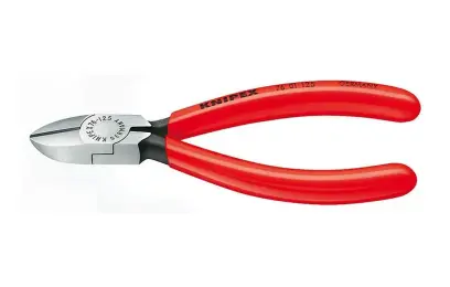 Bočné štiepacie kliešte pre elektromechanikov 125 mm KNIPEX 76 01 125 - leštená hlava, plastové návleky (K 76 01 125)