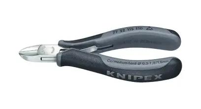 Kliešte Knipex 77 22 115 ESD bočné štiepacie pre elektroniku (K 77 22 115 ESD)