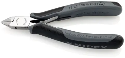 Bočné štiepacie kliešte Knipex 77 32 120 H ESD – pre elektroniku, karbidové ostrie (K 77 32 120 H ES