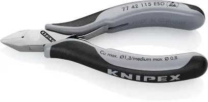 Kleště Knipex 77 42 115 ESD štípací boční pro elektroniku (K 77 42 115 ESD)