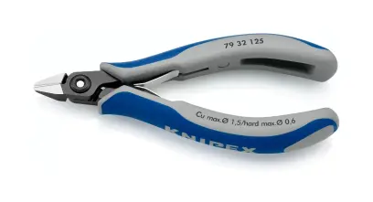 Presné bočné štiepacie kliešte Knipex 79 32 125 SB – pre elektroniku, špicatá hlava (K 79 32 125 SB)
