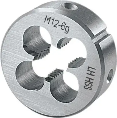 Závitová HSS kruhová čeľusť M10 mm Format 7418080100 EN 22568, ľavotočivá, bez povlaku (EDE18080100)
