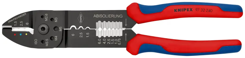 Lisovací kleště Knipex 97 32 240 SB - krimpovací, konektorové (K 97 32 240 SB)