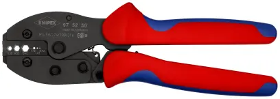 Lisovacie kliešte Knipex 97 52 50 SB PreciForce® – na koaxiálne konektory BNC (K 97 52 50 SB)