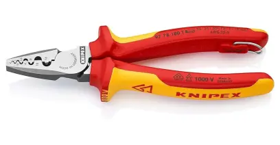 Lisovacie kliešte Knipex 97 78 180 T 180 mm na objímky TT (K 97 78 180 T)