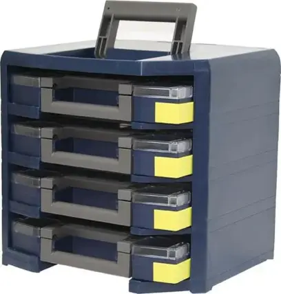 Ruční box HandyBoxxser polyprepylen, 4 sortimentové kufříky, modré RAACO (EDE75280004)