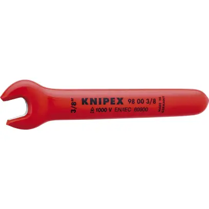 Knipex 98 00 3/8 Otvorený bočný kľúč 3/8" VDE do 1000 V, palcový (K 98 00 3/8")