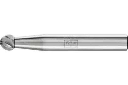 Stopková fréza z tvrdokovu Pferd KUD 0605/6 INOX - guľový tvar (PF4007220900536)