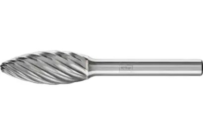 Stopková fréza z tvrdokovu Pferd B 1230/6 INOX - plamienkový tvar (PF4007220930502)
