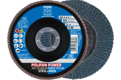 Lamelový brúsny kotúč Pferd PFC 125 Z 80 SG POWER STEELOX (PF4007220934265)