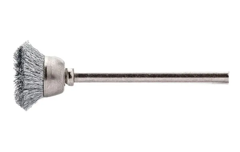 Hrncová kefa inox stopková 15 x 0,1 mm Lessmann 430322, vlnitý drôt (EDE79611015)