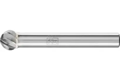 Stopková fréza z tvrdokovu Pferd KUD 0807/6 INOX - guľový tvar (PF4007220952269)