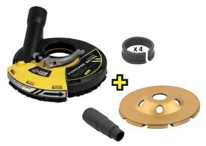 Odsávací kryt pr. 125 mm Fartools 115926 pro úhlové brusky na broušení betonu (WOLFFRT115926)