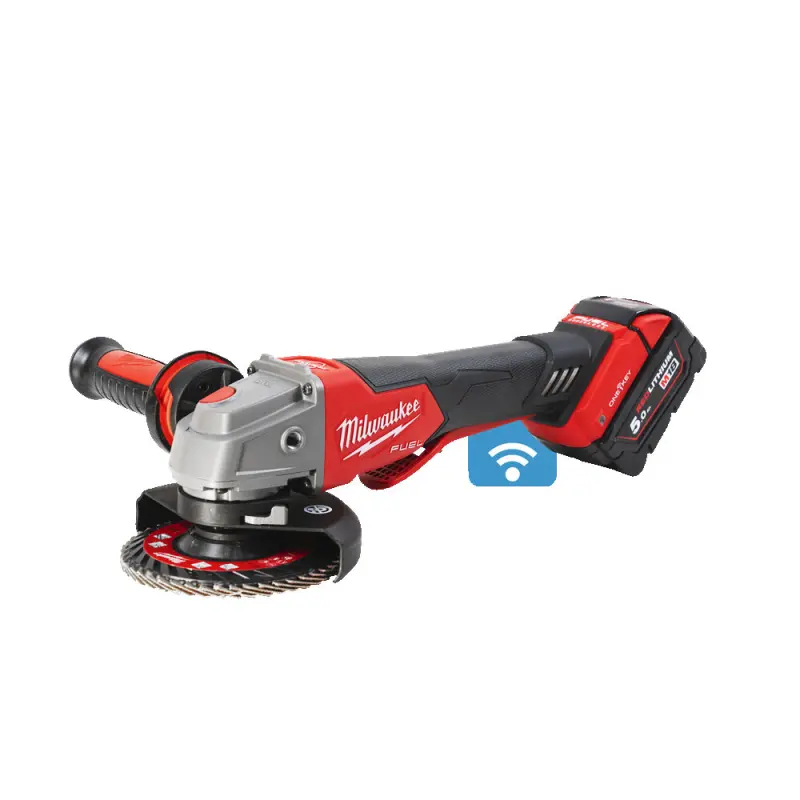 Aku úhlová bruska 125 mm Milwaukee M18 ONEFSAG125XPDB-502X s kolébkovým spínačem, 2x Aku (18 V, 5,0 Ah), 4933478435 (MI4933478435)