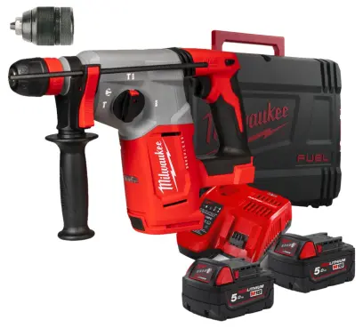 Aku kombinované kladivo SDS-plus Milwaukee M18 BLHX-502X Fixtec (5,0 Ah) (MI4933478892)