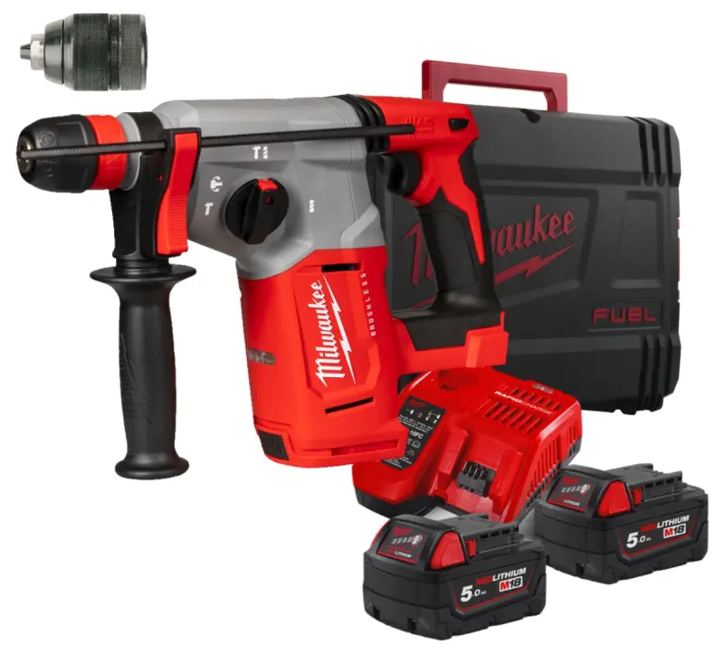 Aku kombinované kladivo SDS-plus Milwaukee M18 BLHX-502X Fixtec (5,0 Ah) (MI4933478892)