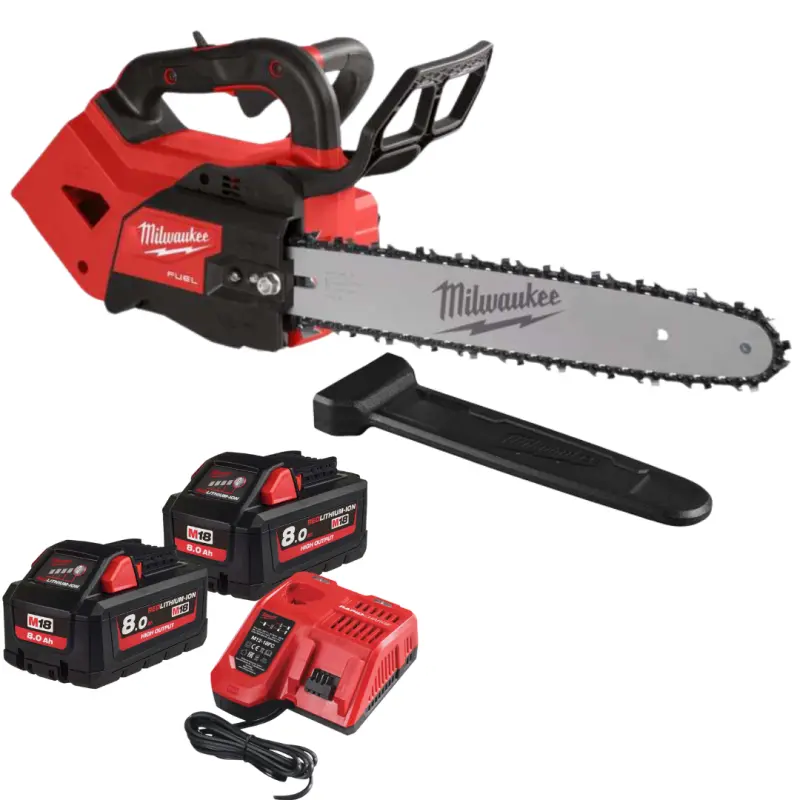 Aku řetězová pila Milwaukee M18 FTHCHS35-802, lišta 35 cm, 2x Aku M18 HB8 + nabíječka M12-18 FC, 4933479589 (MI4933479589)